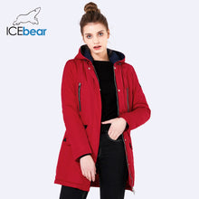 Load image into Gallery viewer, ICEbear 2019 New Brand Clothing Women Spring Parka Womens Long Thin Jacket With Hat Detachable Warm Coat 16G262D
