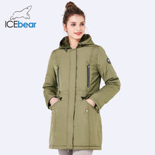 Load image into Gallery viewer, ICEbear 2019 New Brand Clothing Women Spring Parka Womens Long Thin Jacket With Hat Detachable Warm Coat 16G262D